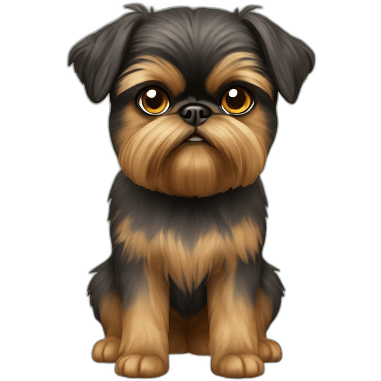 Short hair Brussels griffon dog emoji