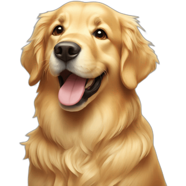 happy golden retriever emoji