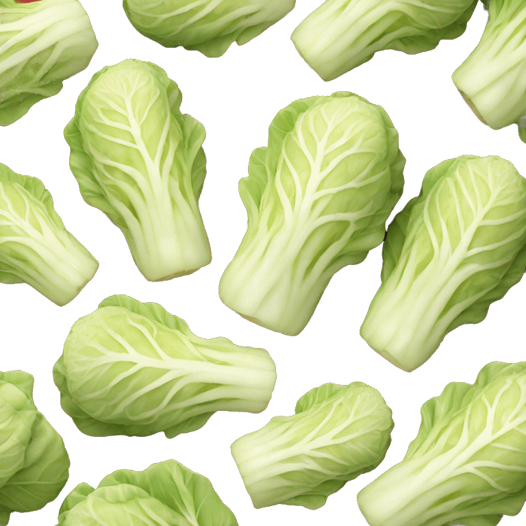 Kimchi : A napa cabbage marinated in a bright red pepper paste emoji