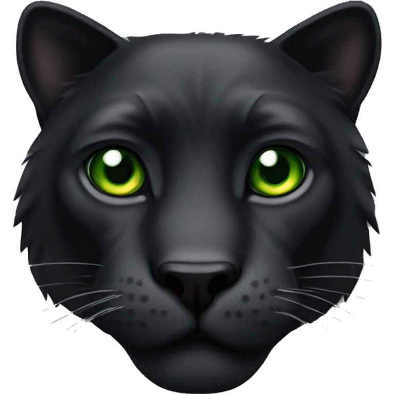 Animal pantera negra con ojos verdes emoji