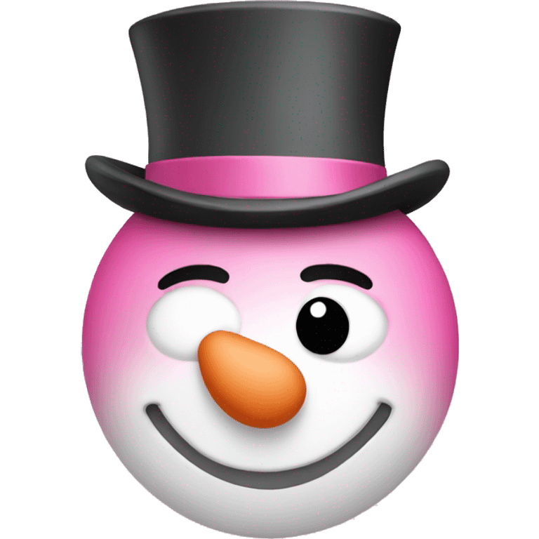 Pink Snowman emoji