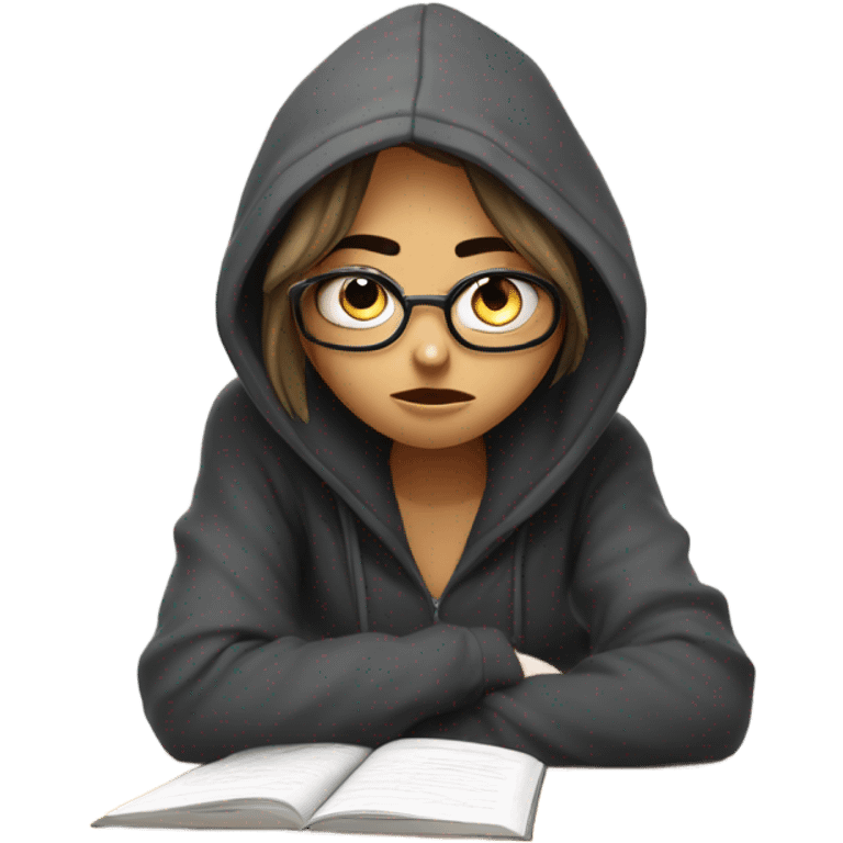 Sad law student girl emoji