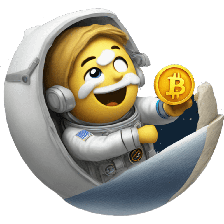 BTC to the moon! emoji