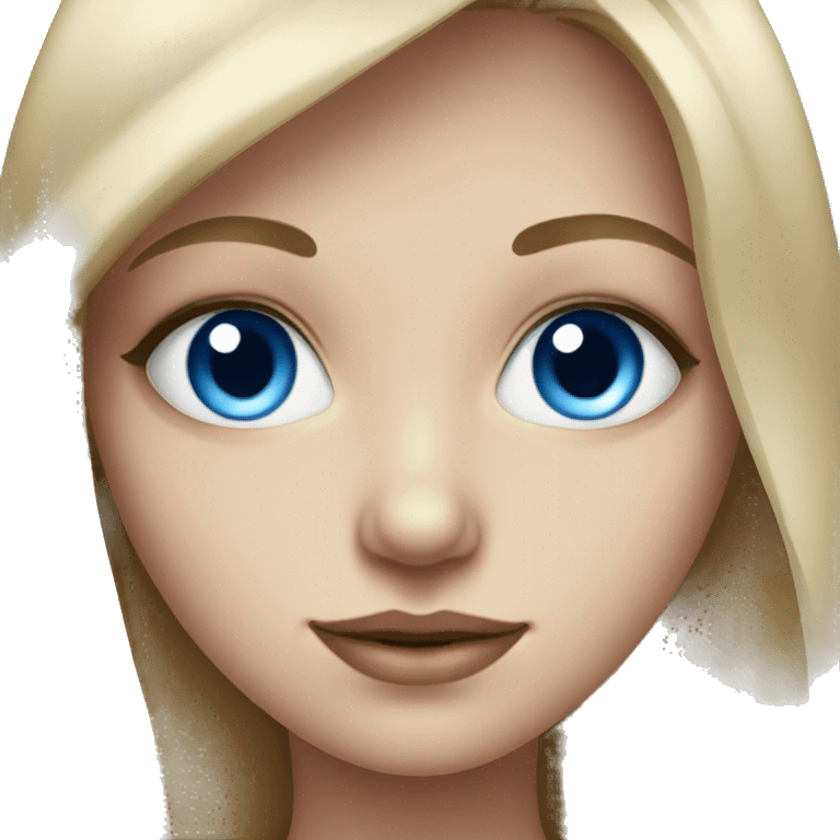 blue eyed girl portrait emoji