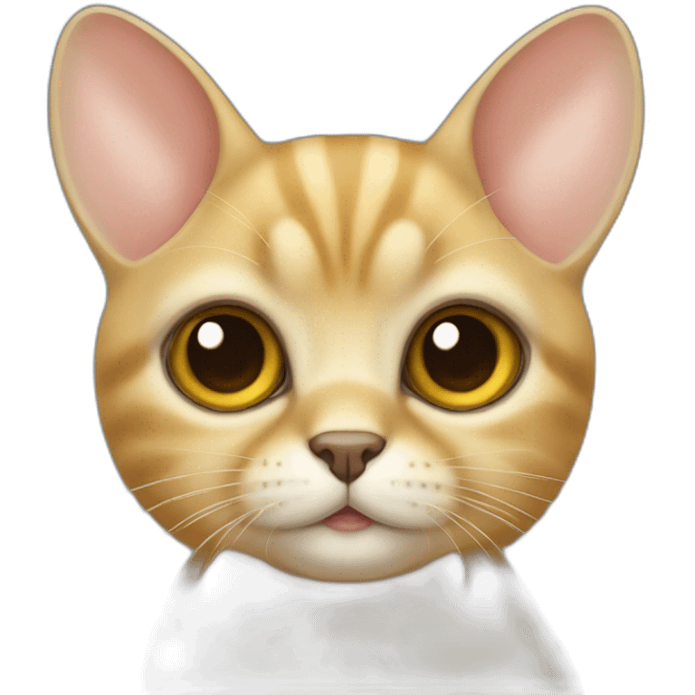 golden chinchilla cat with big eyes emoji