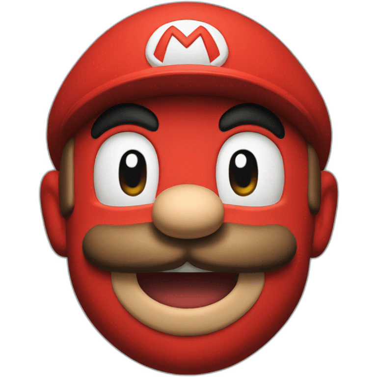 Super mario face red emoji