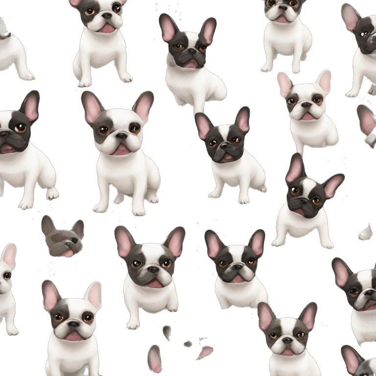 French bulldog army emoji