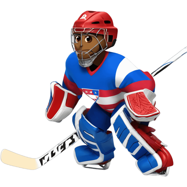 Puerto Rican hockey goalie emoji