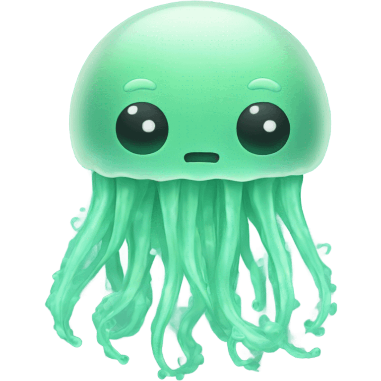 Mint green jellyfish  emoji