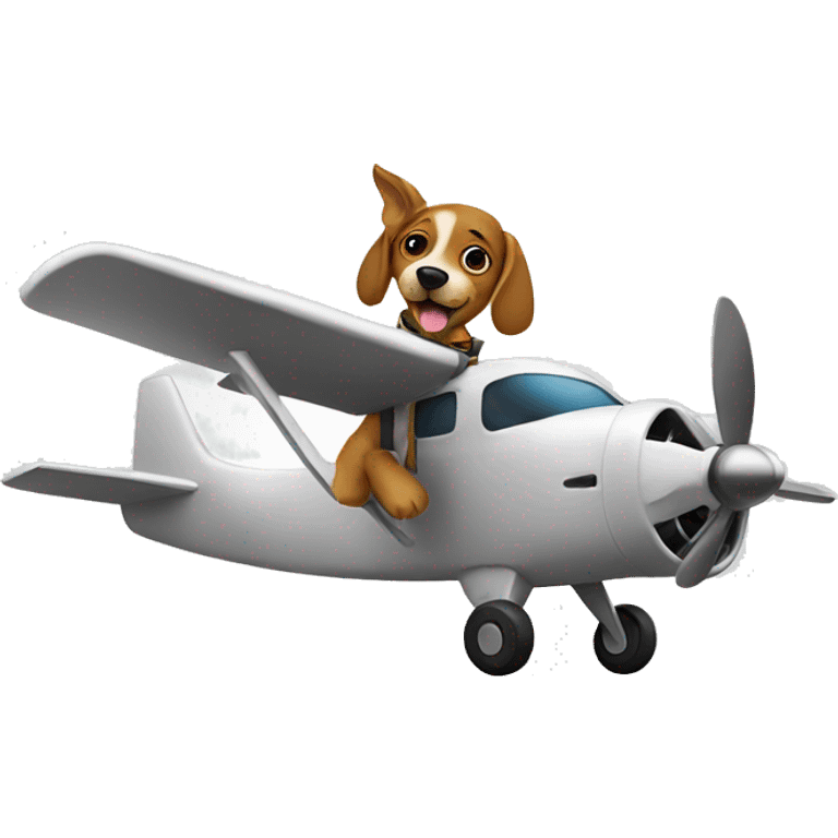 Airplane with dog as pilot emoji