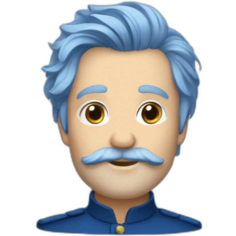 Victor Hugo Hair blue emoji