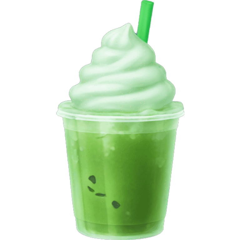 iced matcha in a plastic cup emoji