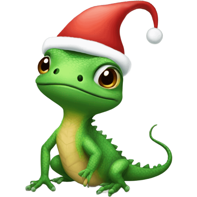 Christmas lizard emoji