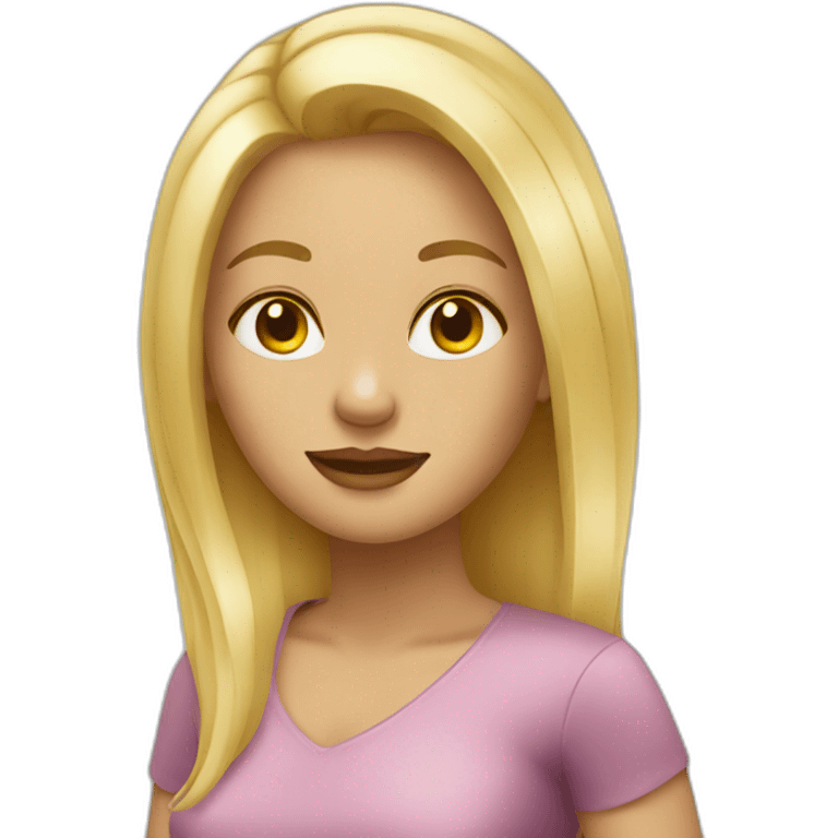 Blonde girl money emoji