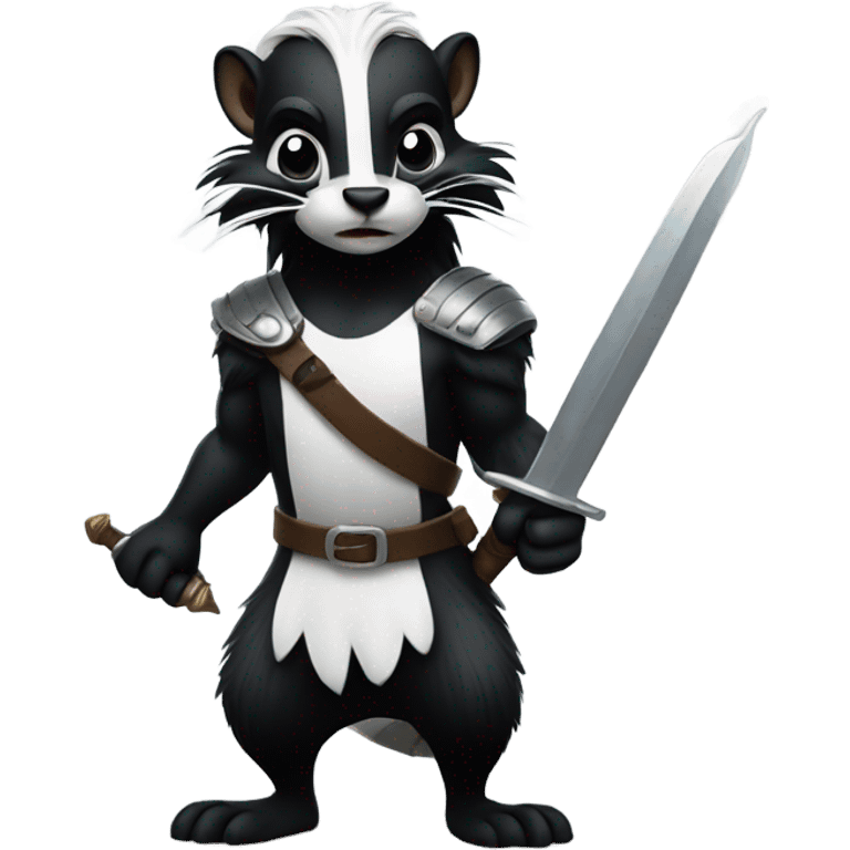 Skunk with a sword emoji