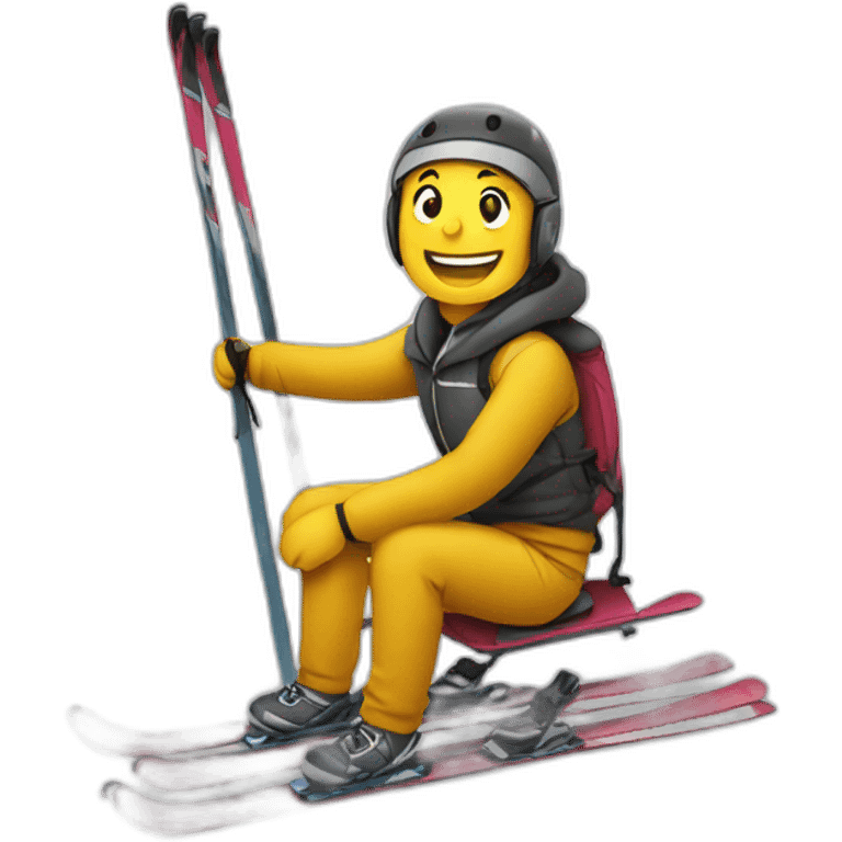 Sitting on skis emoji