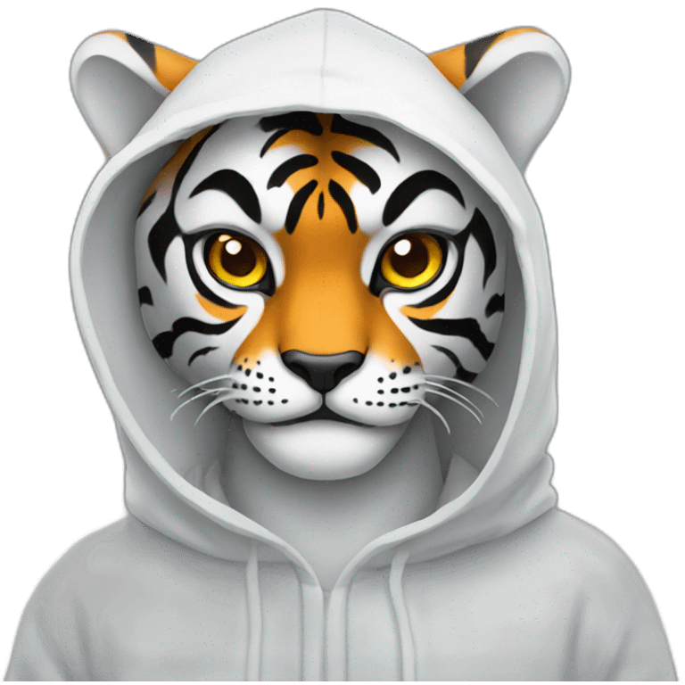 a tiger in a ghost costume emoji