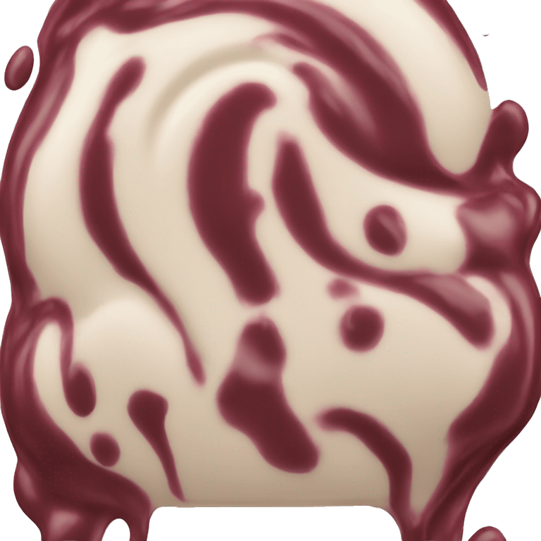 realistic ice cream burgundy color emoji