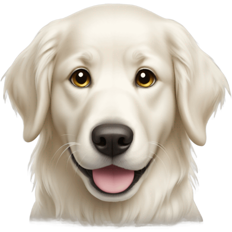 White golden retriever  emoji