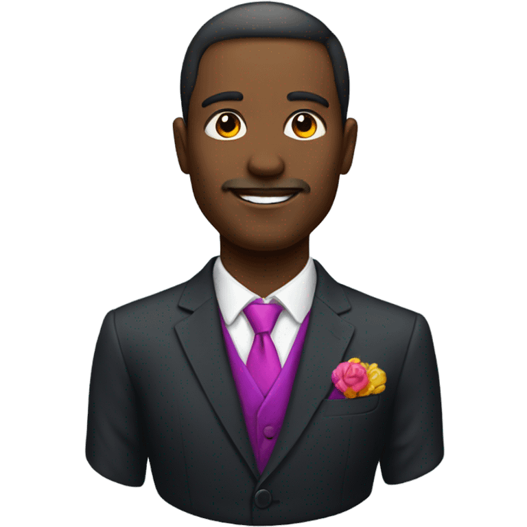 colourful formal portrait of male emoji