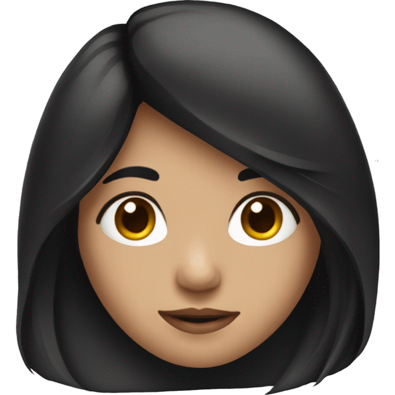 Girl with long black hair emoji