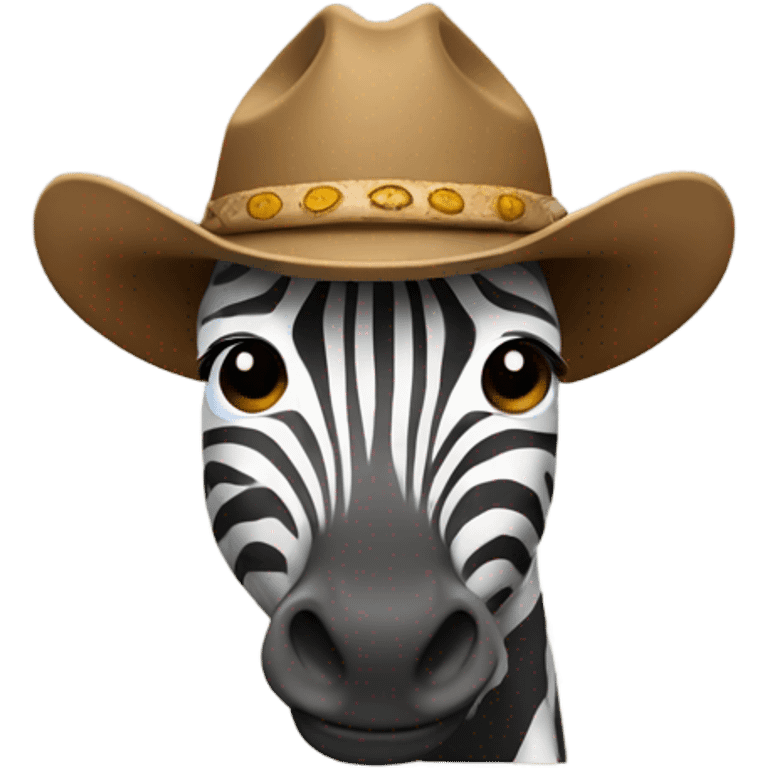 Zebra with cowboy hat emoji