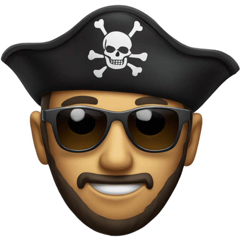 Create a funny pirate with sunglasses  emoji