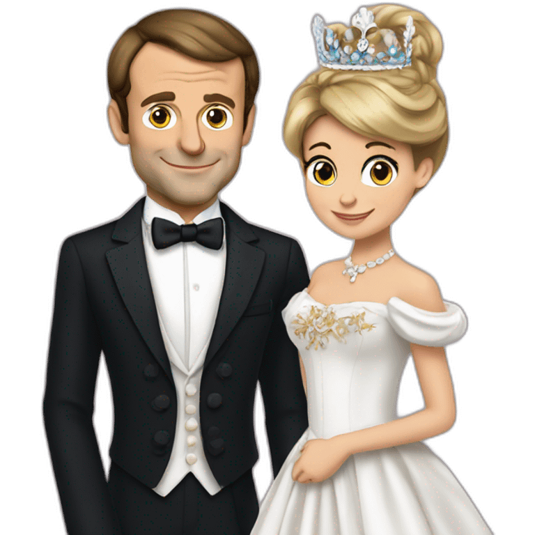 Emmanuel Macron en princesse emoji