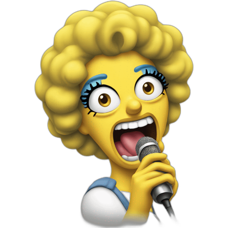 marge simpson metal singer emoji