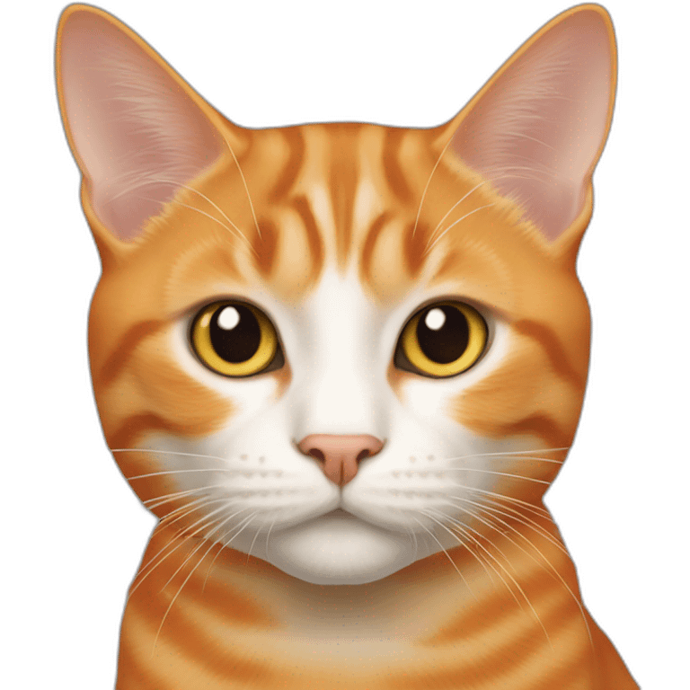 Orange Mau cat Manisch of isida emoji