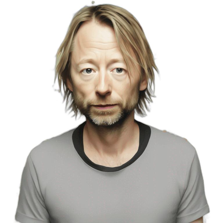 Thom Yorke in rainbows emoji