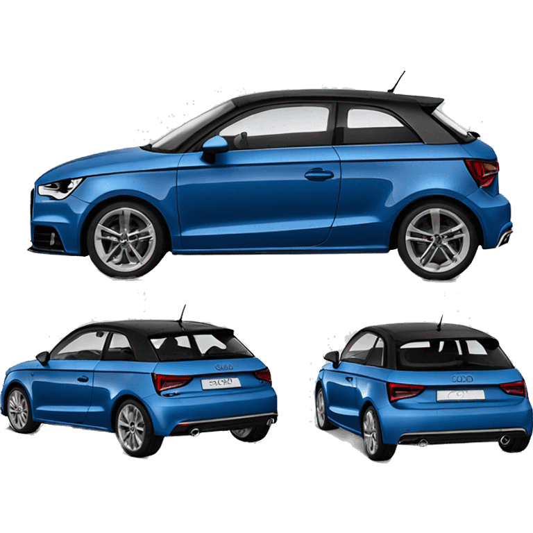 Audi A1 bleu marine, toit gris clair et 5 portes  emoji