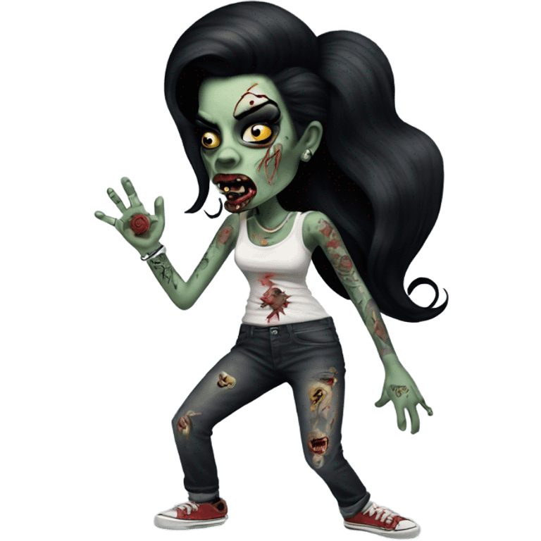 amy winehouse zombie dancing with tattoos emoji