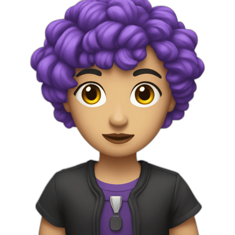 Nota musical violeta emoji