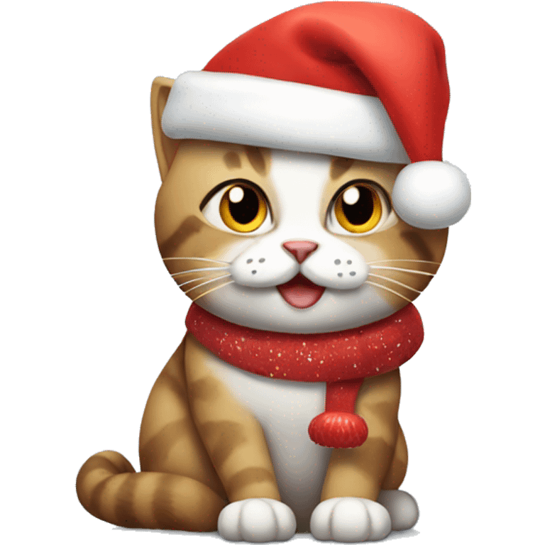 Christmas cat emoji