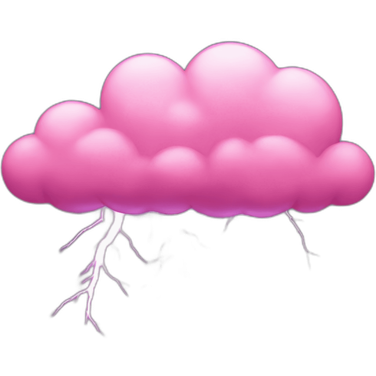 Pink thunderstorm emoji