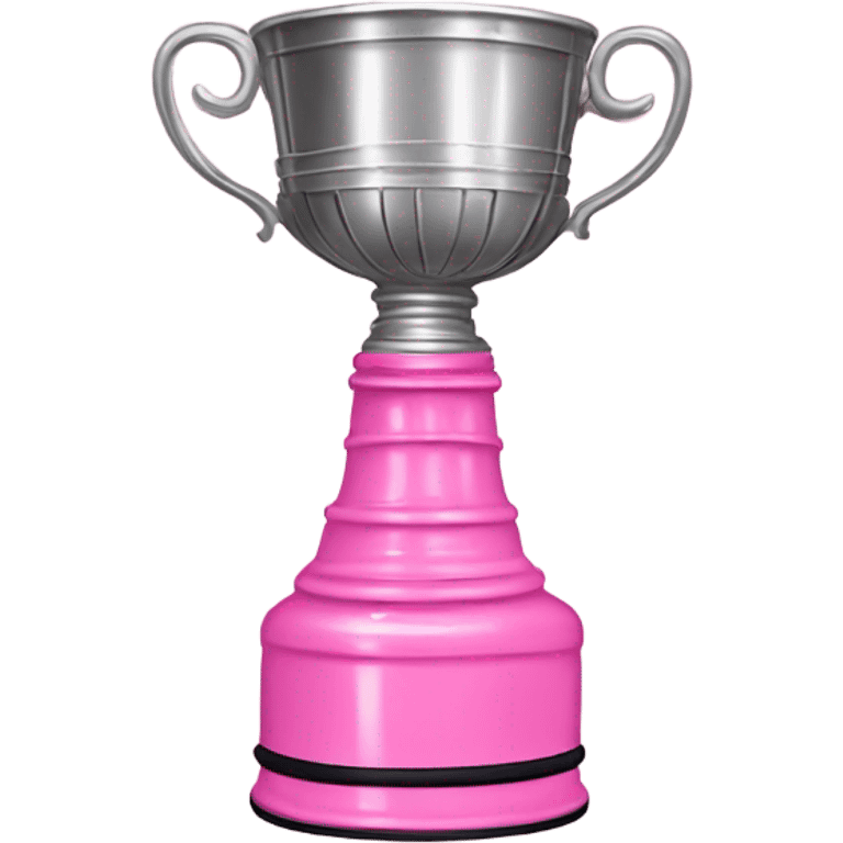 pink stanley cup with a pink bow on the handle emoji