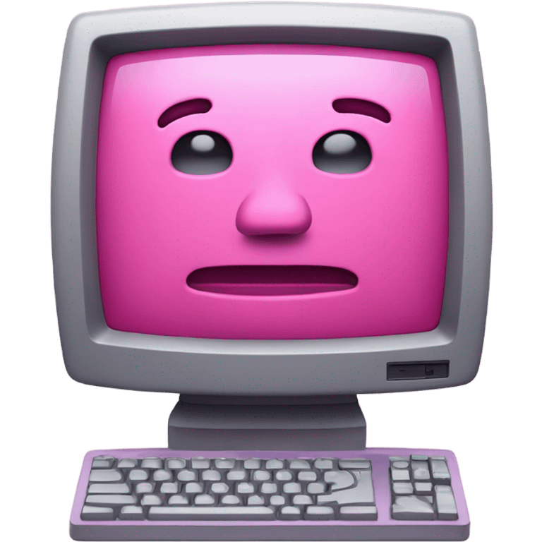 all intensive pink color macintosh computer emoji