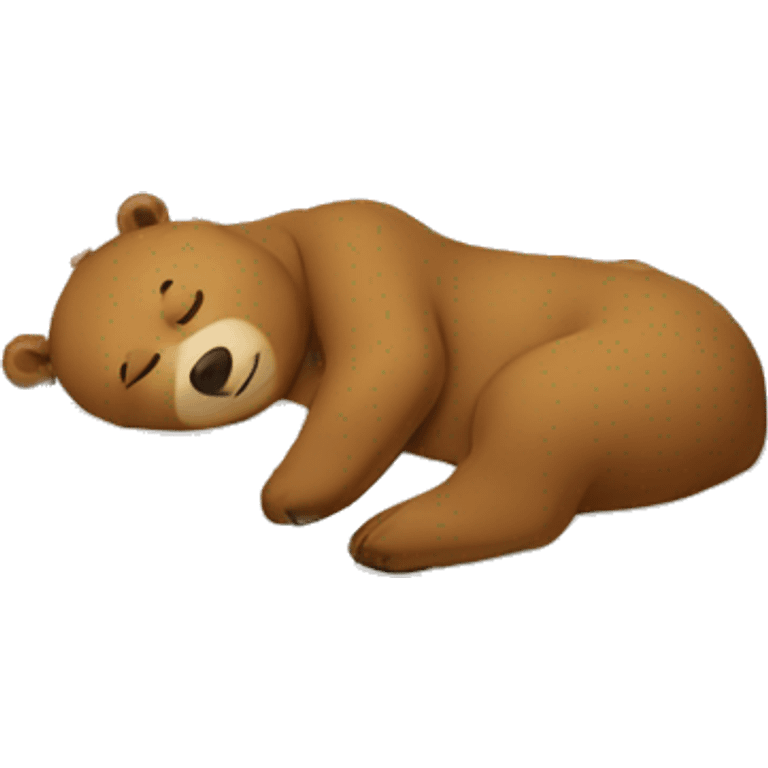 bear asleep in a bed emoji