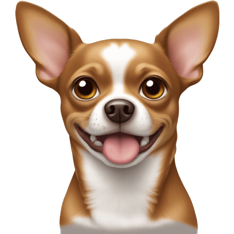 Brown chihuahua with white spot on the neck emoji