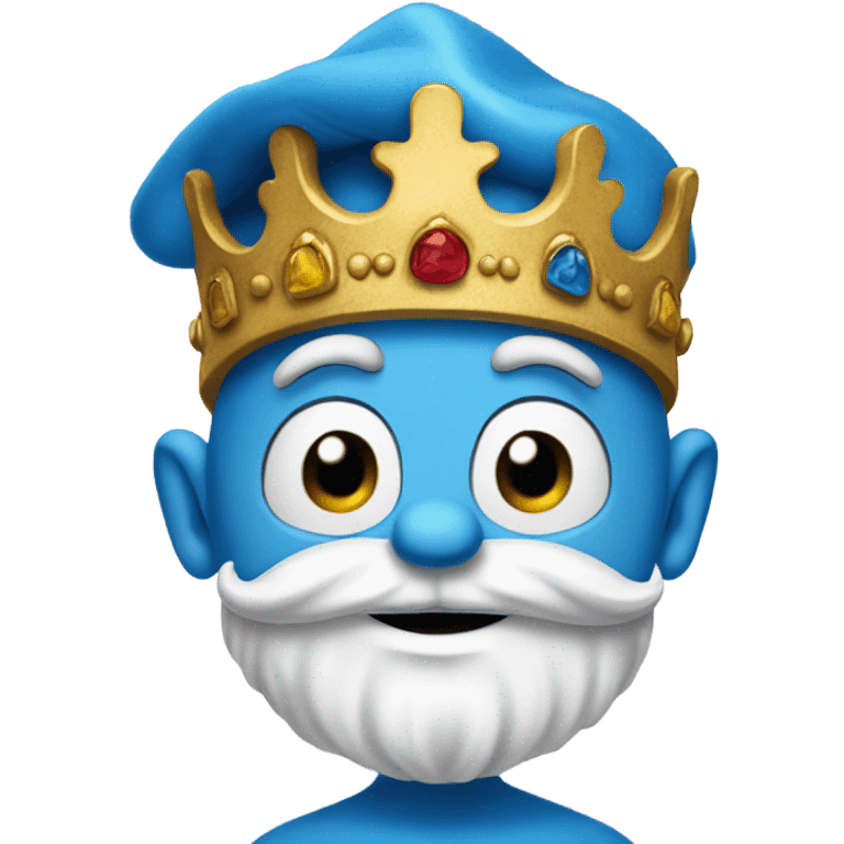 Papa Smurf mit krone emoji