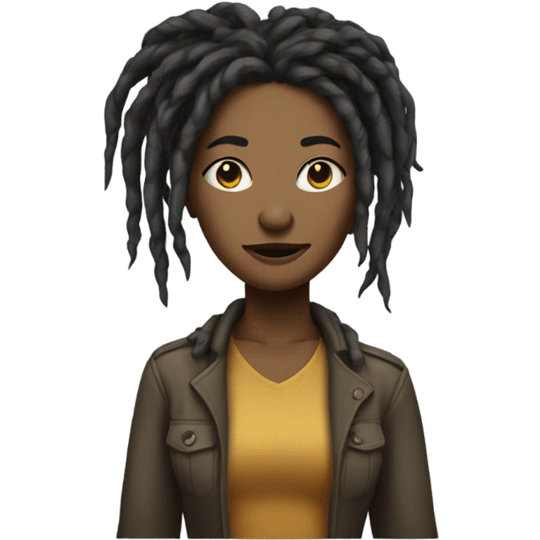 Dread head woman standing  emoji