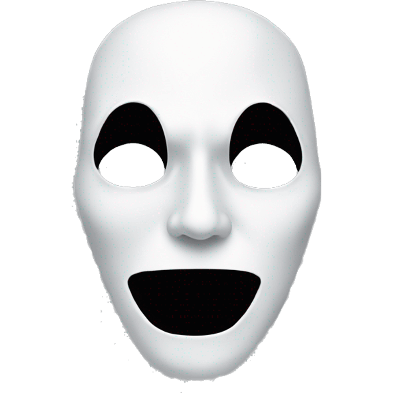 long ghost face mask emoji