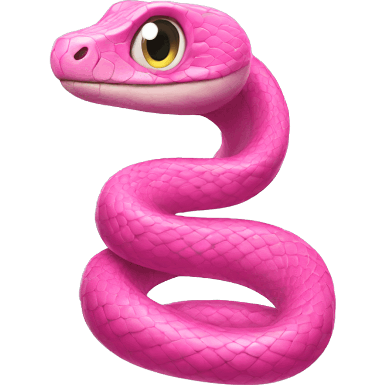 Pink snake emoji