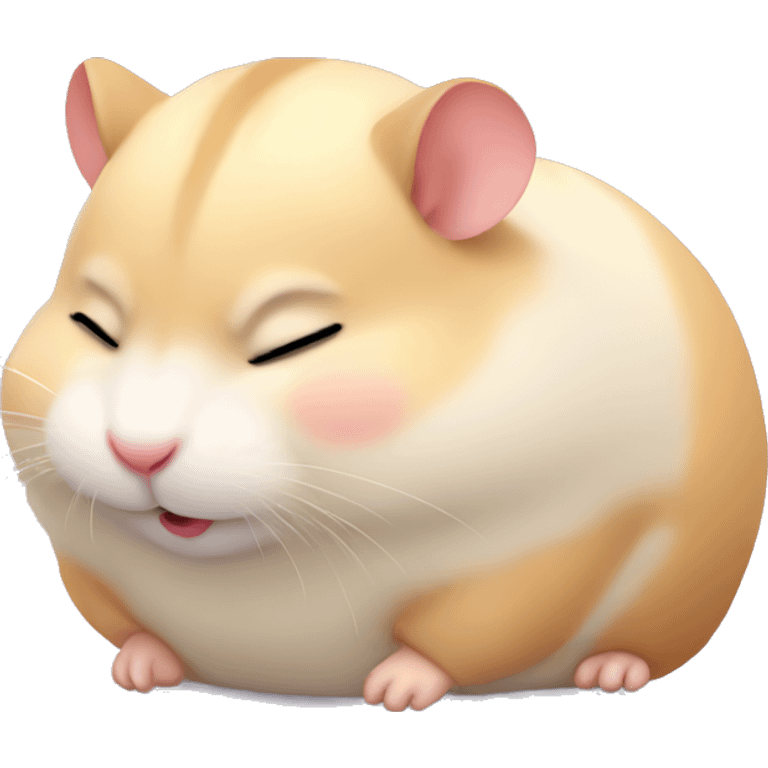 chubby hamster sleeping emoji