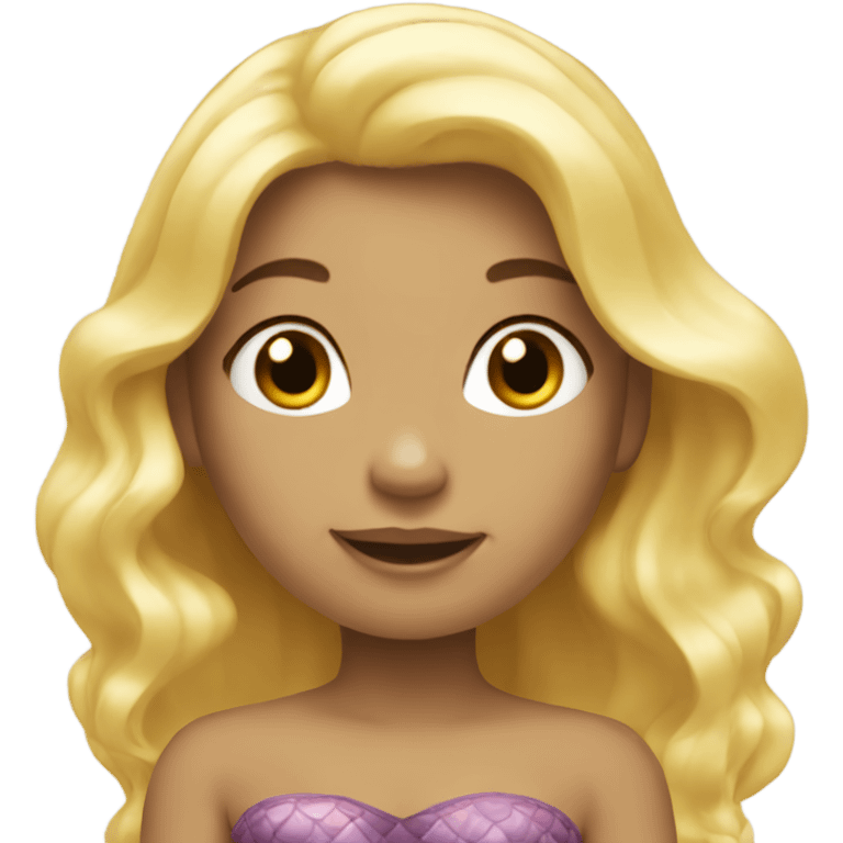 little mermaid with blond hair emoji