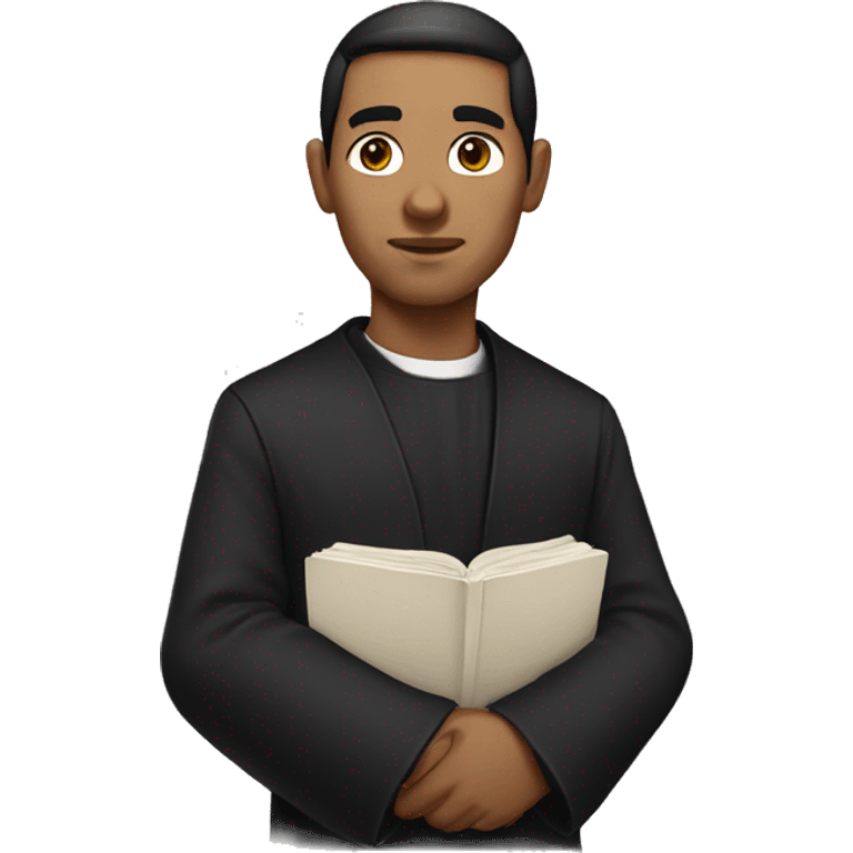 priest with black hair emoji