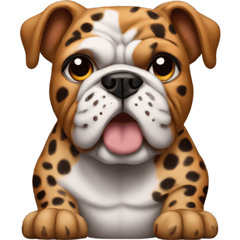 Bulldog with leopard print  emoji