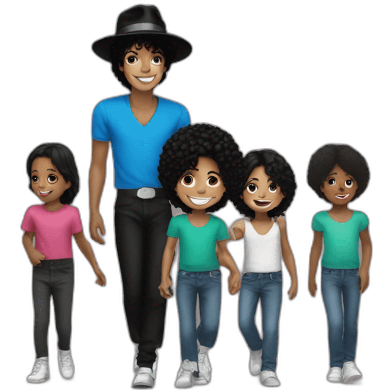 Michael Jackson with kids emoji