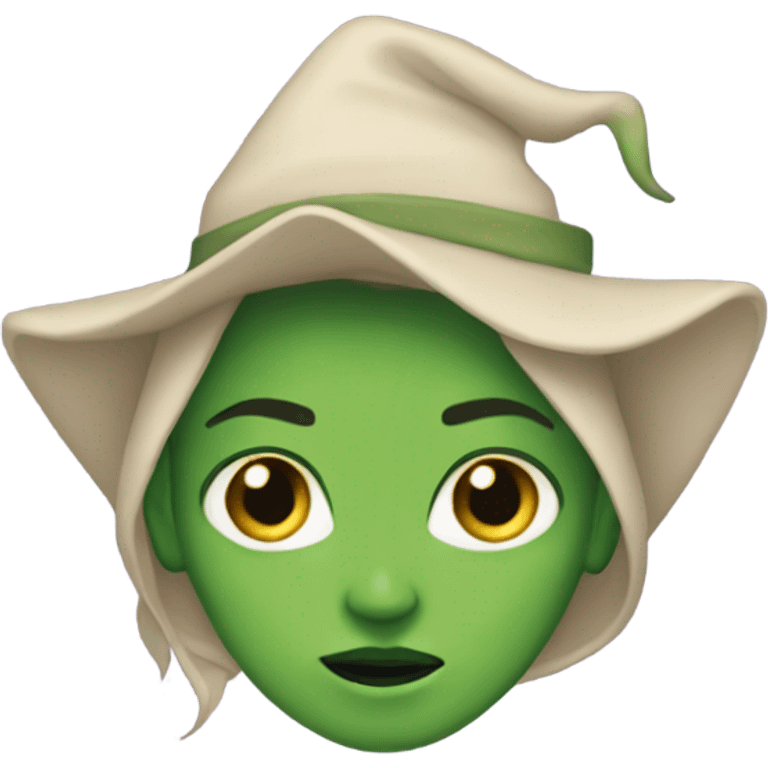 Elphaba no hair showing  emoji